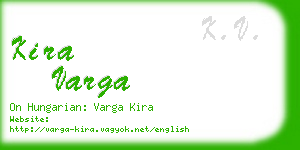 kira varga business card